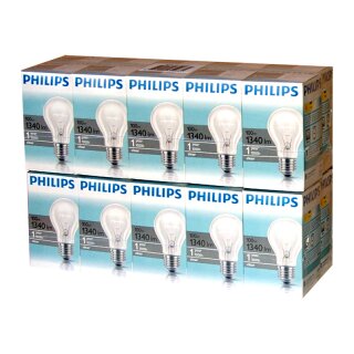 20 x Philips Glühbirne 100W klar E27 Glühlampe Glühbirnen...