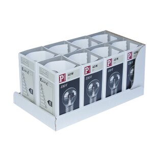 8 x Paulmann Glühbirne Tropfen 40W E27 Klar Glühlampe 40...