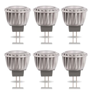 6 x LED Reflektor MR11 GU4 2W = 15W 120lm warmweiß 2700K 25°