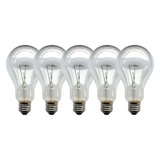 5 x Glühbirne 150W E27 klar Glühlampe 150 Watt Glühbirnen Glühlampen