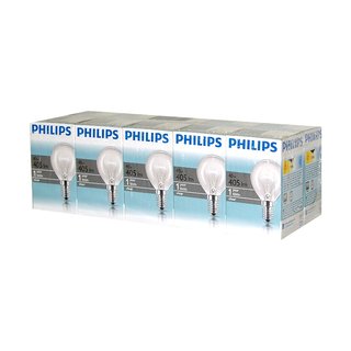 10 x Philips Glühbirne Tropfen 40W E14 klar Glühlampe 40 Watt Glühbirnen Glühlampen