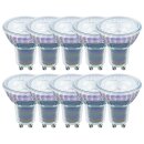 10 x LED Premium Glas Reflektor GU10 6W = 50W 450lm...