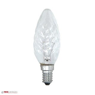 1 x Glühbirne Kerze gedreht 60W E14 KLAR Glühbirnen...