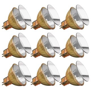 10 x Paulmann Halogen Reflektor 50W GU5,3 12V 51mm Akzent Gold flood 38°