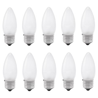 10 x Glühbirne Kerze 25W E27 MATT Glühbirnen Glühlampen Glühlampe 25 Watt