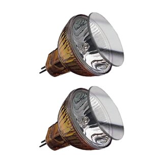 2 x Paulmann Halogen Reflektor Akzent 20W GU4 12V 35mm Gold flood 30°