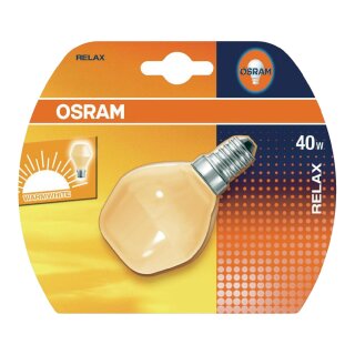 Osram Tropfen Relax 40W E14 Glühbirne Glühlampe PC warmweiß warmwhite matt