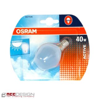 Osram Tropfen Active 40W E14 Matt Glühbirne Glühlampe 40 Watt Matt