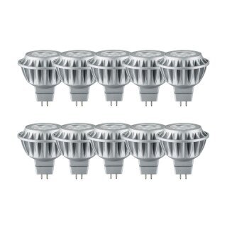 10 x LED Reflektor GU5,3 5W 12V warmweiß 2700K Halogenersatz 24°