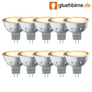 10 x Paulmann LED Reflektor 5W GU5,3 12V 30° Goldlicht 2000K Extra Warm wie Kerzenlicht