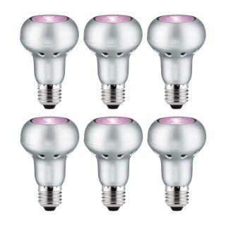 6 x Paulmann LED Special Leuchtmittel R63 6W E27 230V 30° Rosé