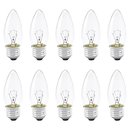 10 x Leuci Glühbirne Kerze 60W E27 klar Glühlampe 60 Watt Glühbirnen Glühkerzen