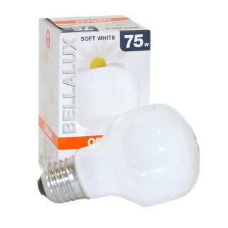 1 x Osram Glühbirne 75W Matt E27 Opal Soft White Bella T60 SIL Glühlampe 