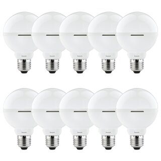 10 x Paulmann LED Globe G80 9W fast 60W E27 opal warmweiß 2700K