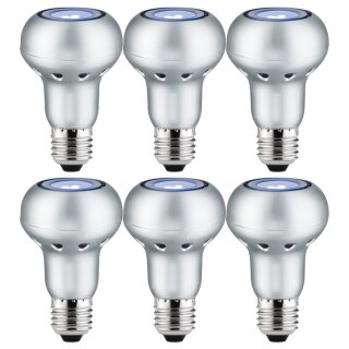 6 x Paulmann LED Reflektor R63 5W E27 230V Schwarzlicht