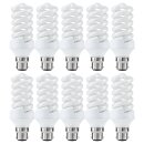 10 x Paulmann ESL Energiesparlampe Spirale 20W B22d 2700K...