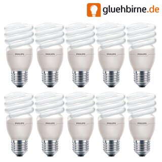 10 x Philips Energiesparlampe Tornado 15 Watt E27 827 warmeiß 2700K