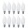 10 x Paulmann ESL Energiesparlampe Kerze 5W = 20W E14 Windstoß Cosy matt warmweiß 2700K 88333 PX001