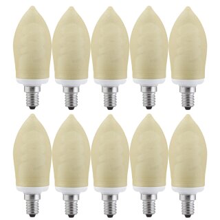 10 x Paulmann ESL Energiesparlampe Kerze 7W = 25W E14...