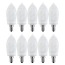 10 x Paulmann ESL Energiesparlampe Kerze 7W = 25W E14 Alabaster warmweiß 2700K 88083 PX001