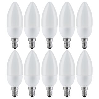 10 x Paulmann ESL Energiesparlampe Kerze 7W = 25W E14...