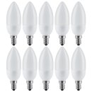 10 x Paulmann ESL Energiesparlampe Kerze 7W = 25W E14...