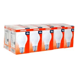 10 x OSRAM Glühbirne 40W E27 MATT Glühlampe 40 Watt Glühbirnen Glühlampen