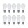 10 x ESL Energiesparlampe Birnenform AGL 11W E27 Warmweiß 2700K