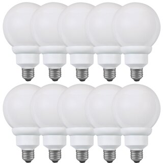 10 x ESL Energiesparlampe Globe G95 20W E27 warmweiß 2700K