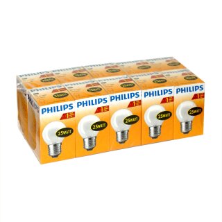 10 x Philips Glühbirne Tropfen 25W E27 MATT Glühlampe Glühbirnen Glühlampen