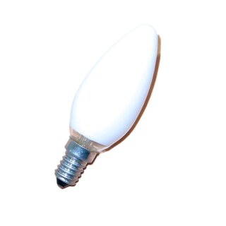 1 x Glühbirne Kerze 40W E14 Opal weiß matt Glühlampe 40 Watt Glühbirnen Glühlampen