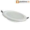 LED Panel Rund mit leuchtendem Glas-Rand 18W 1050lm WW warmweiß 3000K