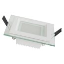 LED Panel Eckig mit leuchtendem Glas-Rand 6W 340lm WW warmweiß 3000K