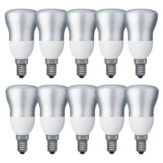 10 x Paulmann ESL Energiesparlampe Reflektor R50 5W = 25W E14 110° warmweiß 2700K 892.06 PX001