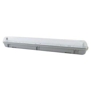 Feuchtraum Wannenleuchte 65cm Grau IP65 1 x 18W G13/T8 inkl. Philips Vorschaltgerät ohne Leuchtmittel