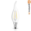 6 x Osram LED Retrofit Filament Windstoß Kerze 2W fast 25W E14 klar Classic BA 25