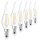 6 x Osram LED Retrofit Filament Windstoß Kerze 2W fast 25W E14 klar Classic BA 25