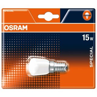 Osram Glühbirne Röhre Special 15W E14 matt T26 Kühlschrank Nähmaschine