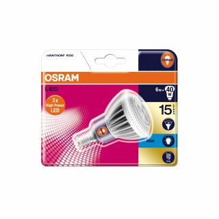 Osram LED Leuchtmittel Parathom R50 Reflektor 6W = 40W E14 BLAU Blue Spot 15°