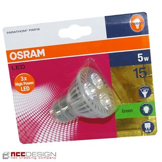 Osram LED Parathom Leuchtmittel Reflektor PAR16 5W GU10 GRÜN Green 20°