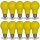 10 x LED Leuchtmittel Birnenform 3W = 25W E27 GELB Innen- & Außenbereich Party