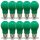 10 x LED Leuchtmittel Birnenform 3W = 25W E27 GRÜN Innen- & Außenbereich Party