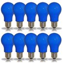 10 x LED Leuchtmittel Birnenform 3W = 25W E27 BLAU Innen-...