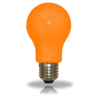 LED Leuchtmittel Birnenform 3W = 25W E27 ORANGE Innen- & Außenbereich Party