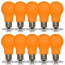 10 x LED Leuchtmittel Birnenform 3W = 25W E27 ORANGE...