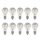 10 x LED Filament Kopfspiegel Silber 8W = 60W E27 AGL Glühlampe Glühbirne Glühfaden warmweiß