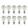 10 x LED Filament Kopfspiegel Silber 8W = 60W E27 AGL Glühlampe Glühbirne Glühfaden warmweiß