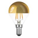 10 x LED Filament Tropfen Glühbirne 4W = 40W E14 Kopfspiegel gold warmweiß 2700K KVG