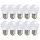100 x LED Tropfen 0,7W E27 matt warmweiß 2700K Kunststoff für Außeneinsatz