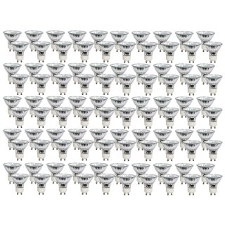 100 x Halogenlampe Reflektor 35W GU10 Alu 230V warmweiß dimmbar 35°